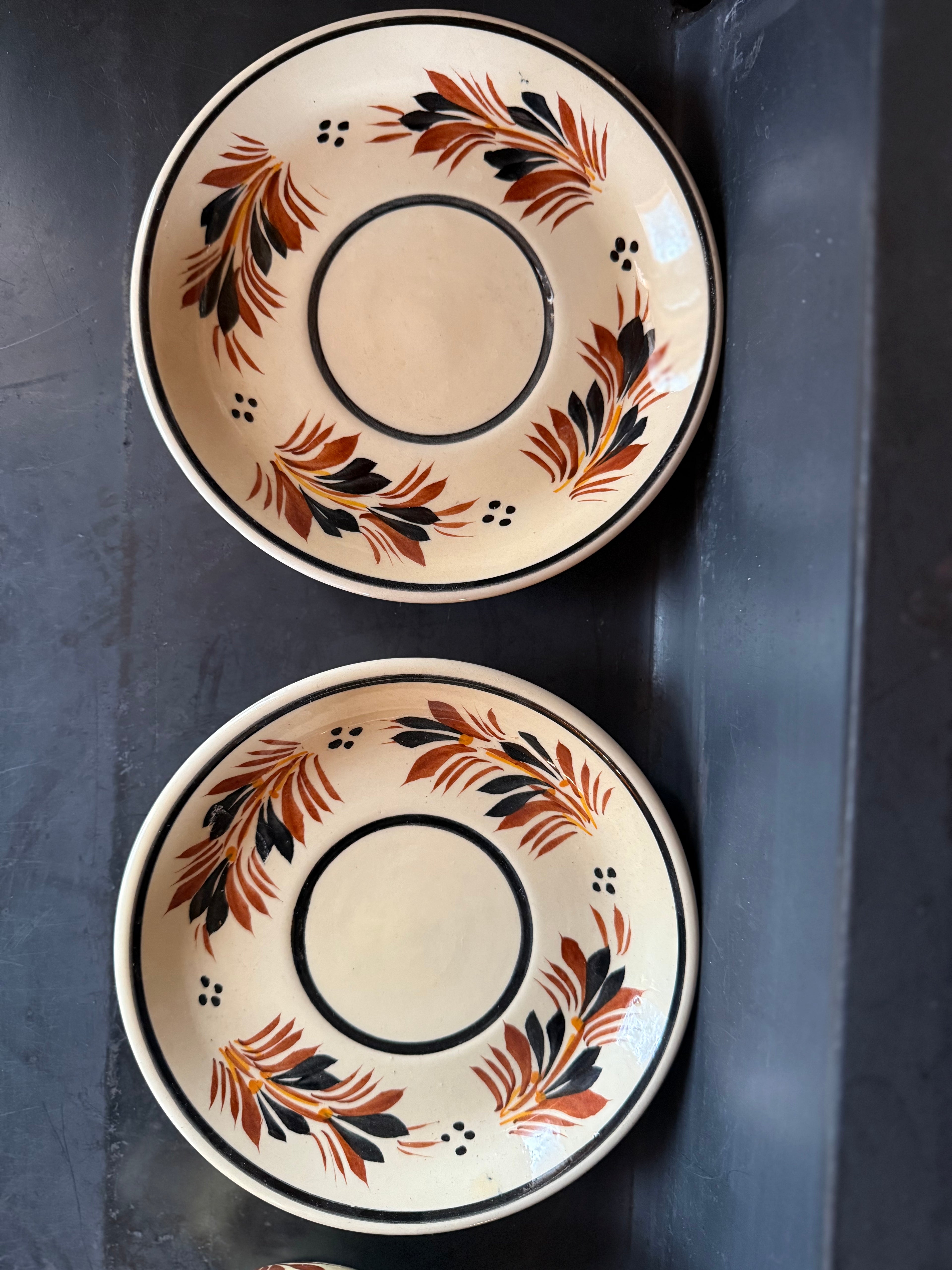 Antique HB Quimper Tea Set